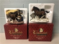 Two Clydesdale Collection Figurines