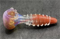 Glass pipe red pink and purple with a hint of
