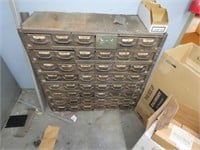 Metal Parts Cabinet w/ Contents