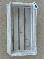 White washed wood crate