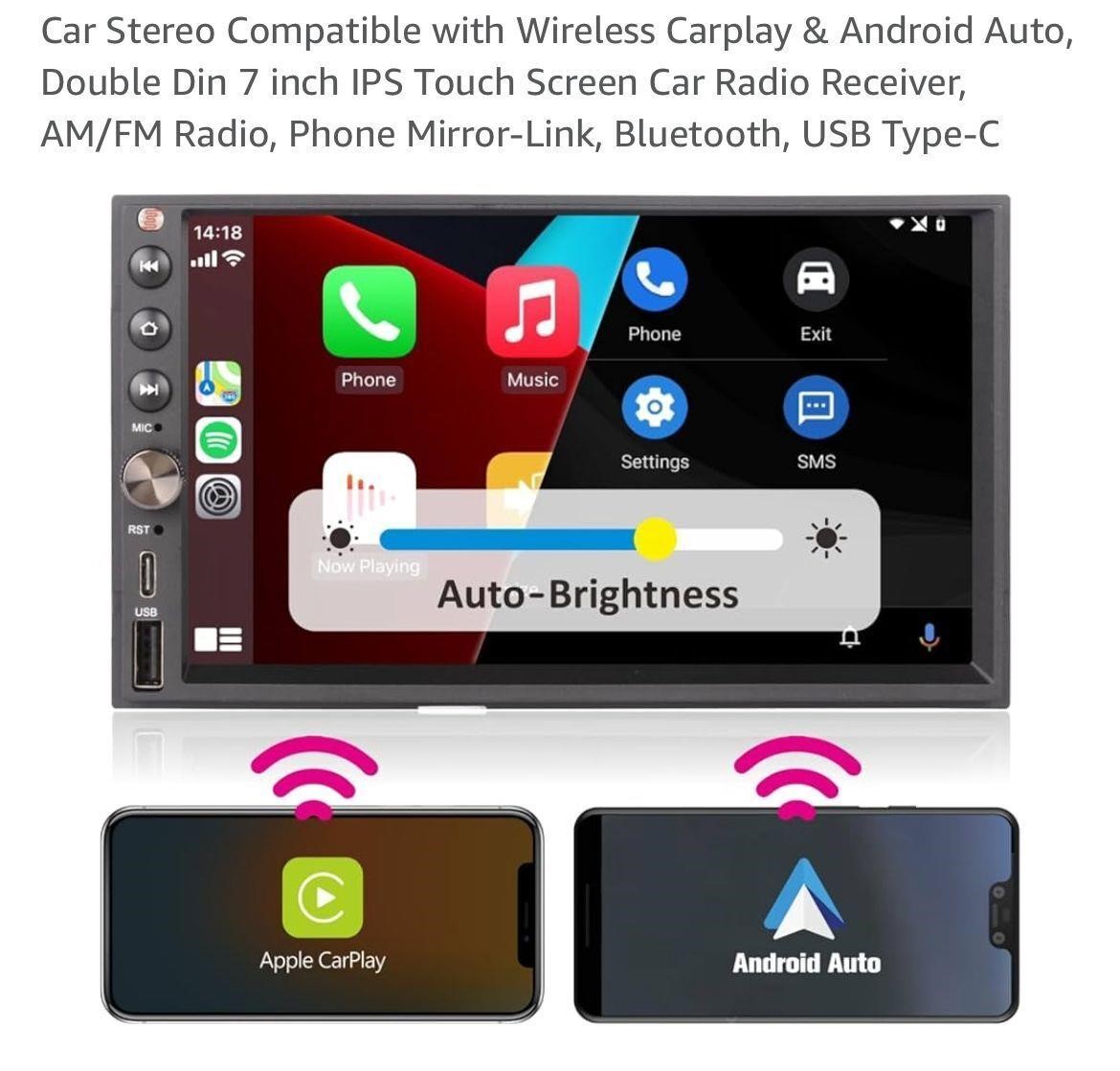 Car Stereo Wireless Carplay & Android Auto