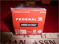 Federal 5.7X28mm 40gr FMJ Pistol Ammunition 50rds