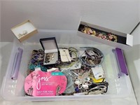 Box of Assorted Jewelry, Various Types