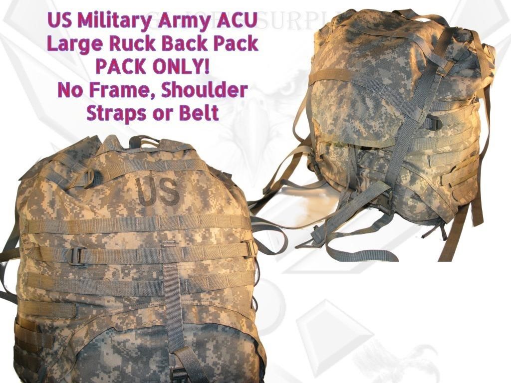 USED Army Camouflage ACU Large Ruck PACK ONLY WH1