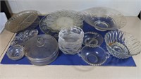 Vintage Pressed and Cut Glassware Lot