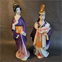 Seyei Porcelain Hakata Style Decanters -repaired