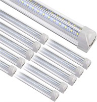 8FT LED Shop Light Fixture  10 Pack T8  72W