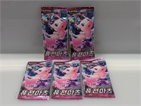 (5) Pokemon Korean Fusion Arts Packs Lot