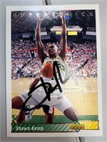 Sonics Shawn Kemp Signed Card with COA