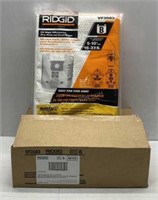 Case of 6 Ridgid Dry Pick-Up Dust Bags - NEW