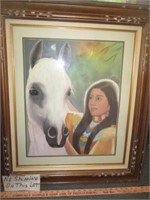 Native American Style Framed Art Print