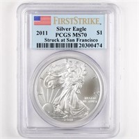 2011 Silver Eagle PCGS MS70