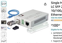 Single Mode LC Gigabit Fiber Media Converter