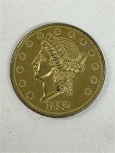1882 $20 LIBERTY LARGE COIN COPY