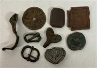 LOT OF ANCIENT BRONZE IRON ARTIFACTS