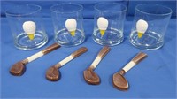 NIB Golf Highball Glasses w/Swizzle Sticks (golf