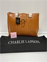 NWT Handbag Charlie Lawson Leather Alligator look