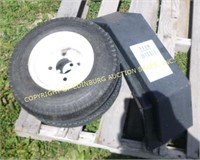 (2) TRAILER TIRES, WHEELS & FENDERS