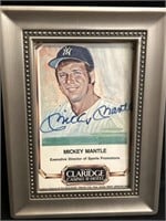 Mickey Mantle Signed Promotion Card
