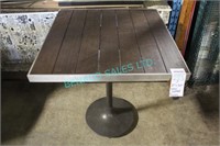 3X, 30" X 30" METAL SLATTED TABLES (3'H)