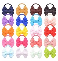40 pcs Baby Hair Ties With Bows For Toddler