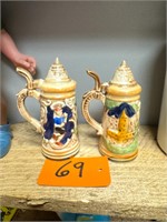 Pair of Vintage Beer Stein S+P Shakers