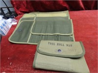 (5)Canvas Military Tool Roll M10 roll only.