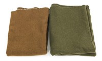 20TH C. US ARMY WOOL BLANKETS LOT OF 2