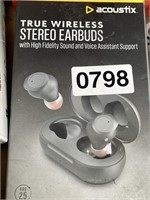 ACOUSTIX STEREO EARBUDS RETAIL $30