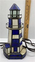 Stained Glass lighthouse lamp