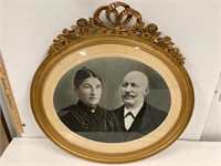 Antique oval picture
