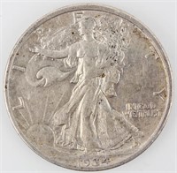 Coin 1934-D  Walking Liberty Half Dollar XF Choice