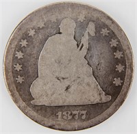 Coin 1877-CC Seated Liberty Quarter in Good