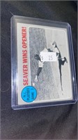 1970 Topps NLCS Seaver wins opener New York Mets