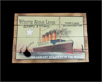 White Star Line Hand-Painted Wood Signage