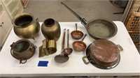 Brass , copper pots, urns, kettle, more