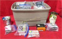 Tote w/Hardware: Grabber Screws, Nails, Bolts,