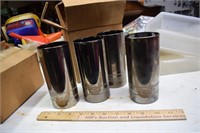 Four Snap-on Glass Socket Drinking Glasses