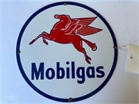 Mobilgas Round Sign