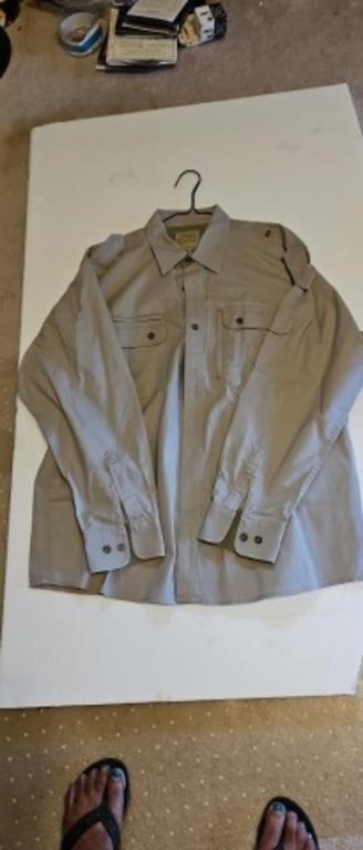 2 Long sleeve  safari shirt size large