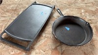 Cast iron griddle & skillet