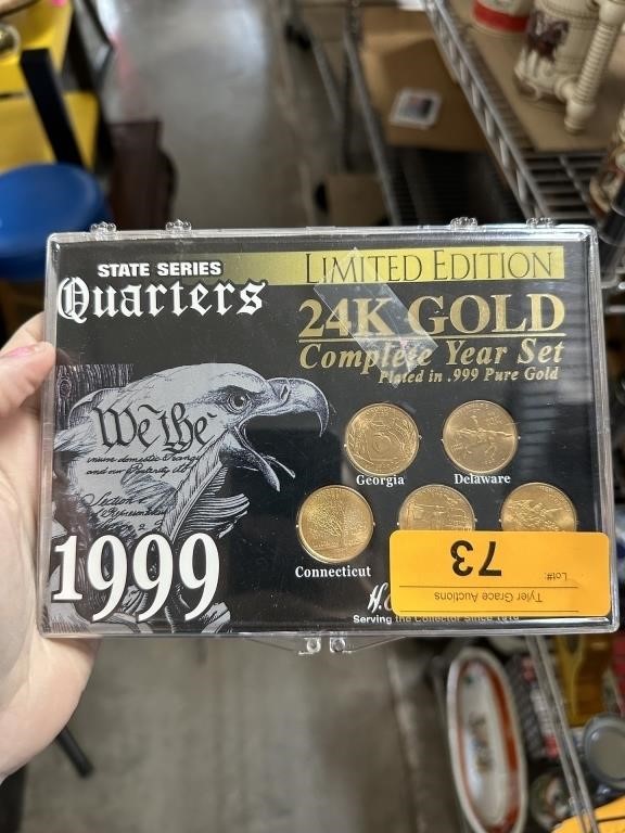 1999 24K GOLD PLATED STATE QUARTERS SET