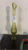 Fenton Olive Green Vase