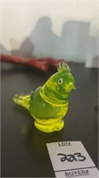 Neon Green Glass Bird