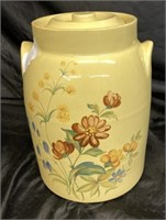 FLORAL McCOY POTTERY CROCK W/ LID