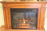 Oak Mantel Electric fireplace