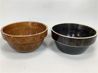 Two Large Sroneware Bowls
