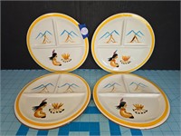 Stangl divided plates Campfire set of 4