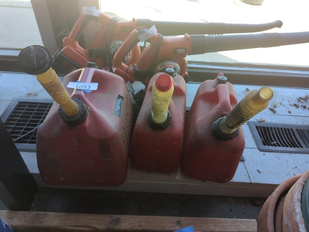 Three gas cans