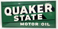 QUAKER STATE MOTOR OIL EMBOSSED TIN SIGN